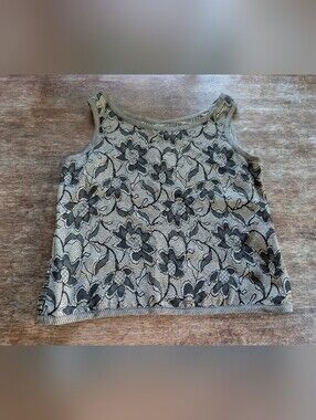Vintage Boutique Canvasbacks Small Sleeveless Knit Tank Wearable Art Eclectic